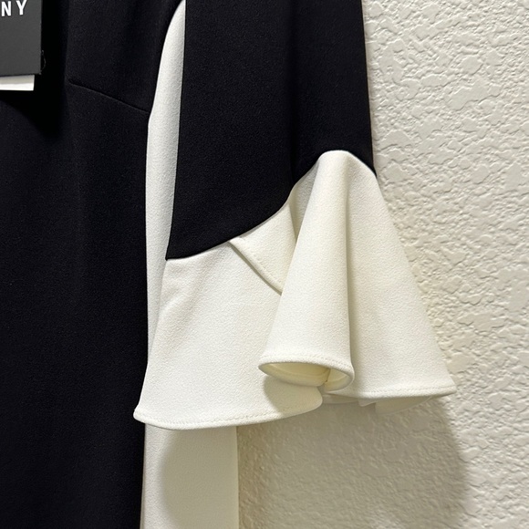 DKNY Black Sheath Dress with Bell Sleeves - Picture 4 of 6